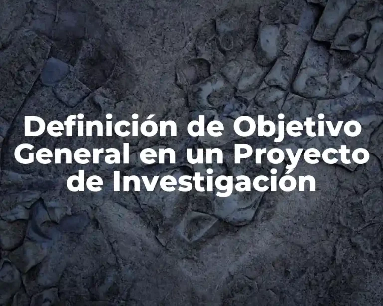 Definición de Objetivo General en un Proyecto de Investigación