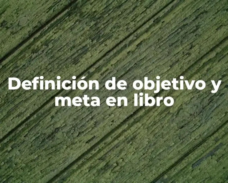 Definición de objetivo y meta en libro