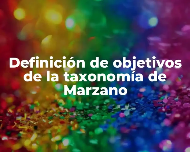 Definición de objetivos de la taxonomía de Marzano