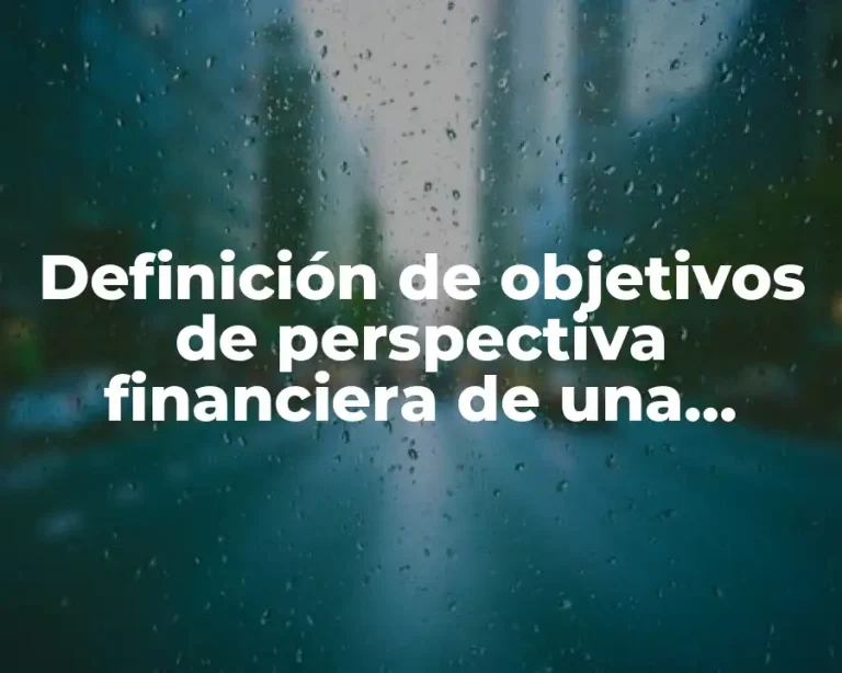 Definición de objetivos de perspectiva financiera de una empresa constructora