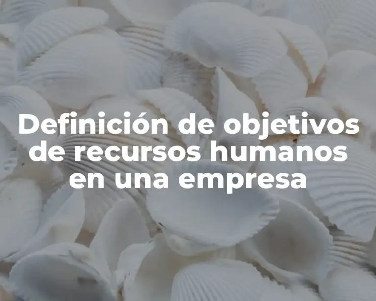 Definición de objetivos de recursos humanos en una empresa