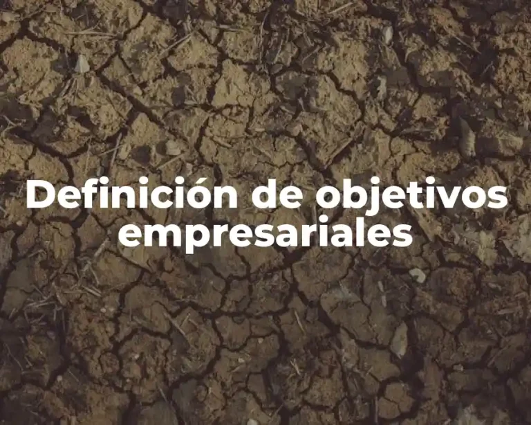 Definición de objetivos empresariales