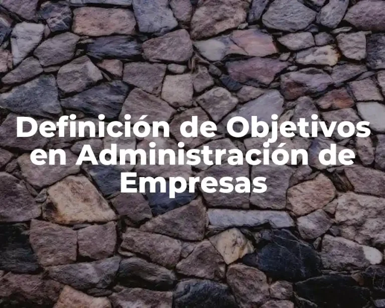 Definición de Objetivos en Administración de Empresas