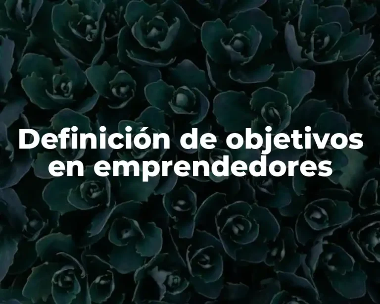 Definición de objetivos en emprendedores