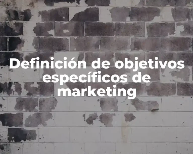 Definición de objetivos específicos de marketing