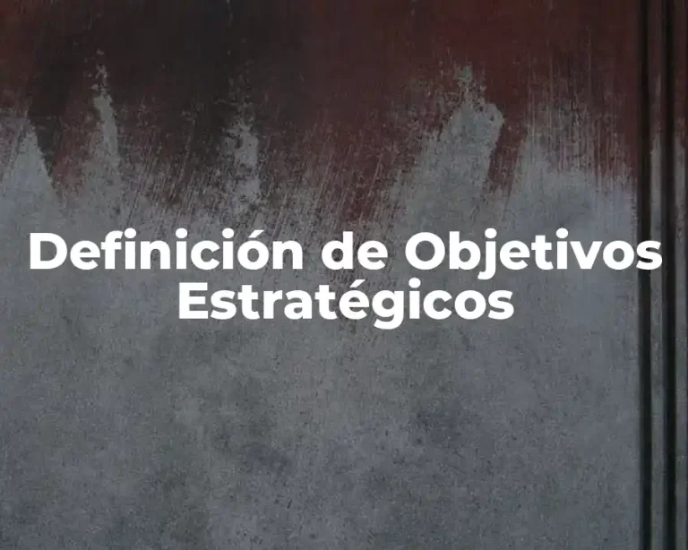 Definición de Objetivos Estratégicos