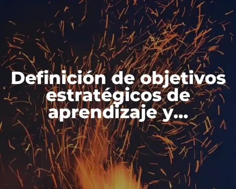 Definición de objetivos estratégicos de aprendizaje y crecimiento