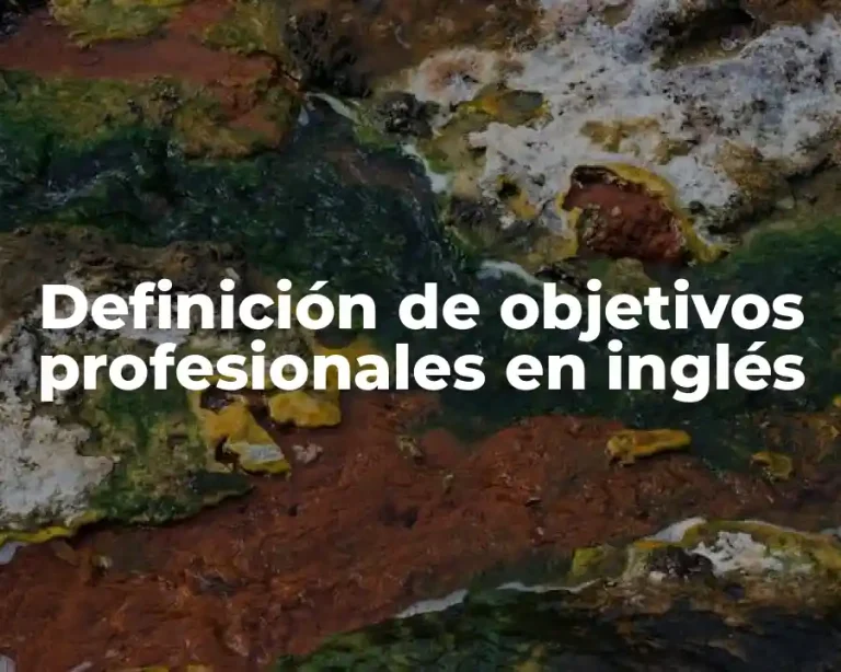 Definición de objetivos profesionales en inglés