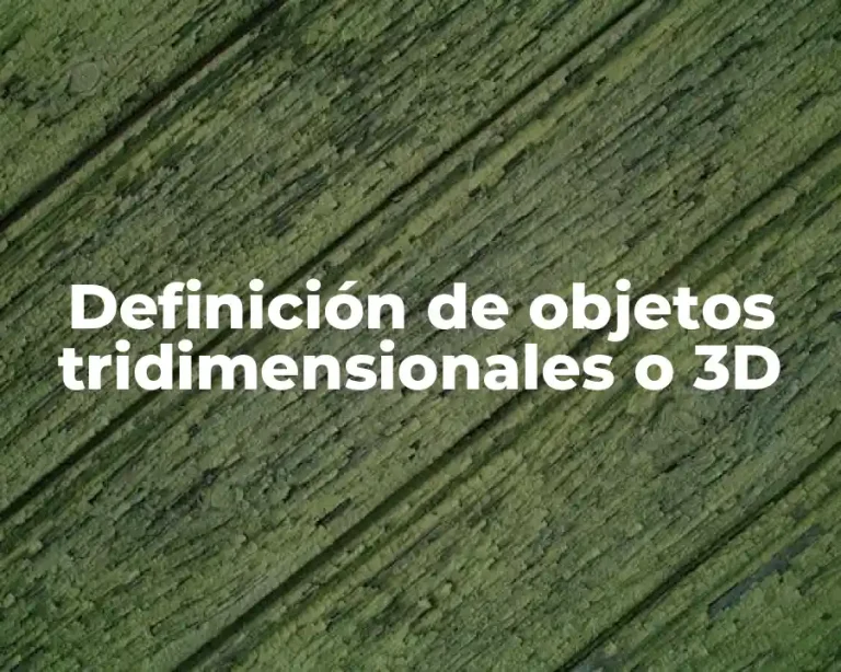 Definición de objetos tridimensionales o 3D