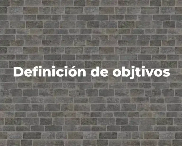 Definición de objtivos