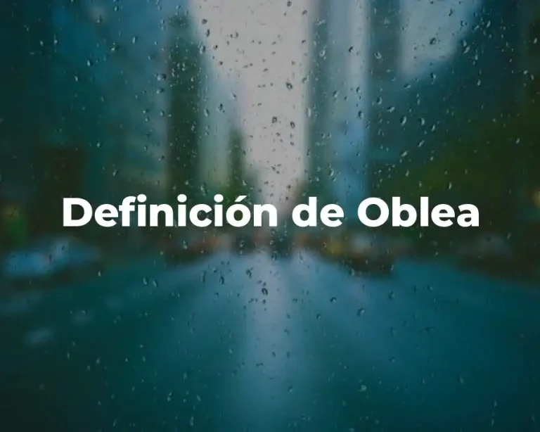 Definición de Oblea