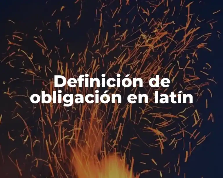 Definición de obligación en latín