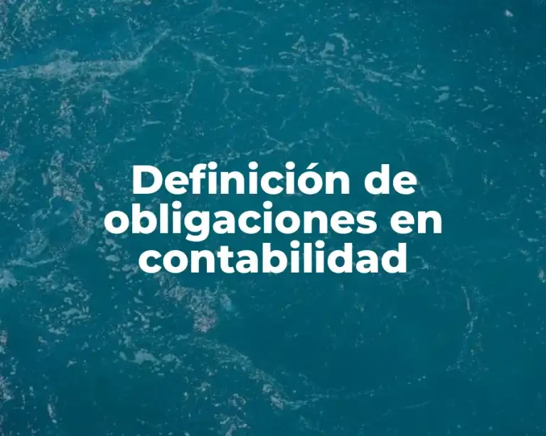 Definición de obligaciones en contabilidad