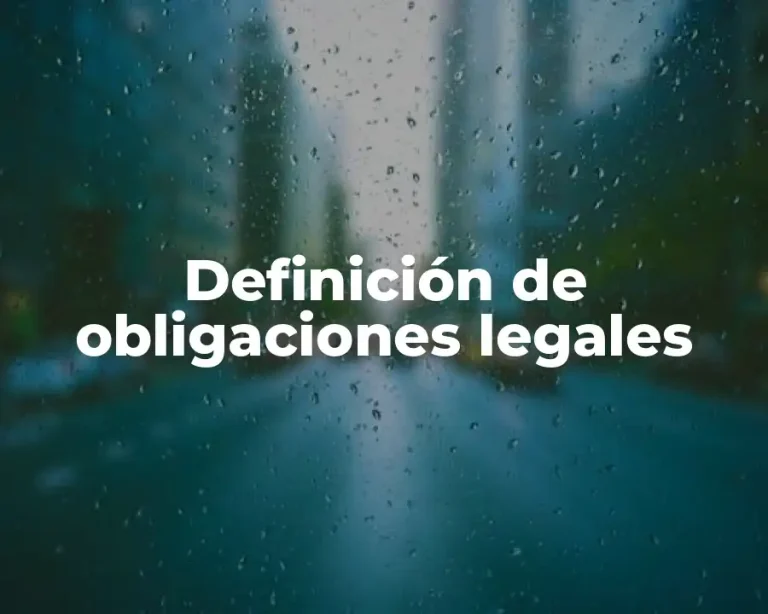 Definición de obligaciones legales