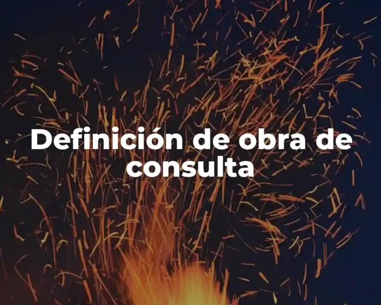 Definición de obra de consulta