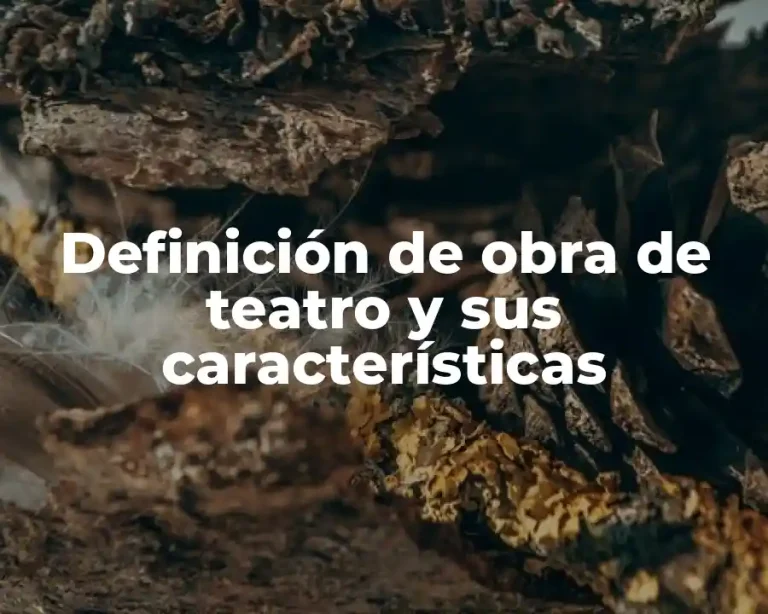 Definición de obra de teatro y sus características