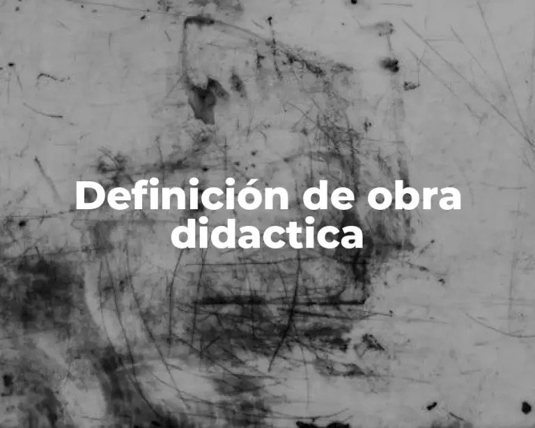 Definición de obra didactica