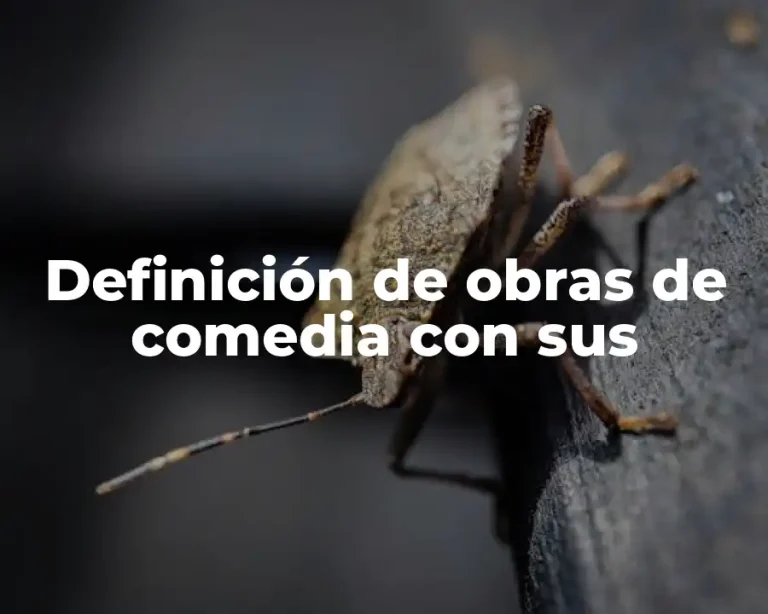Definición de obras de comedia con sus