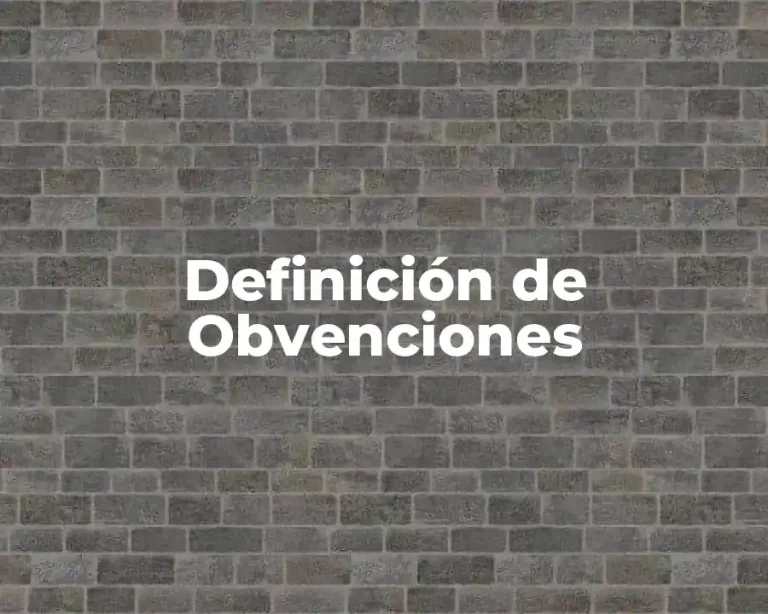 Definición de Obvenciones