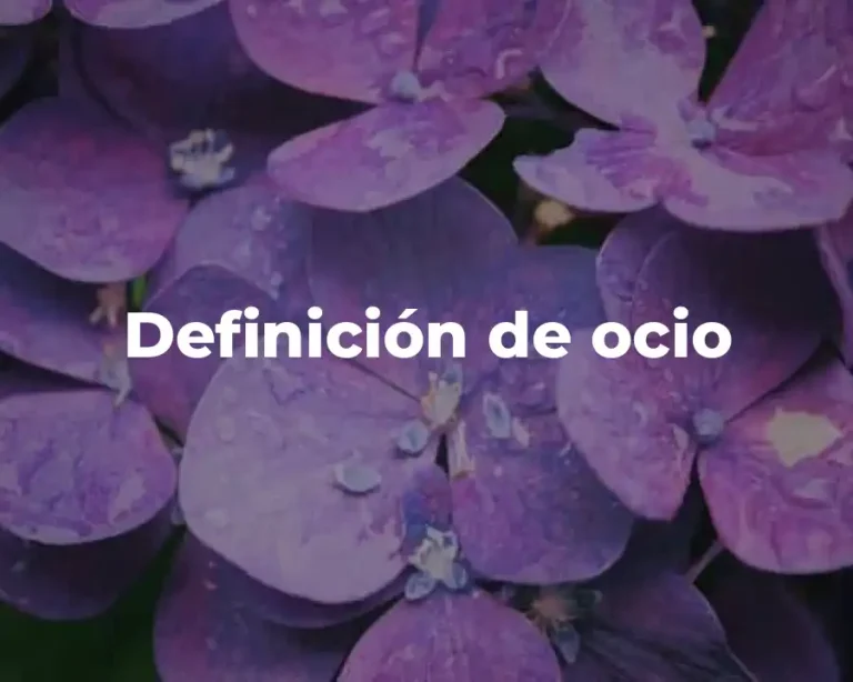 Definición de ocio