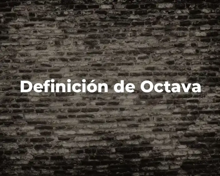 Definición de Octava
