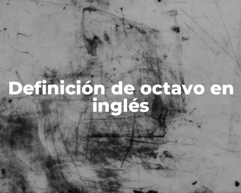 Definición de octavo en inglés