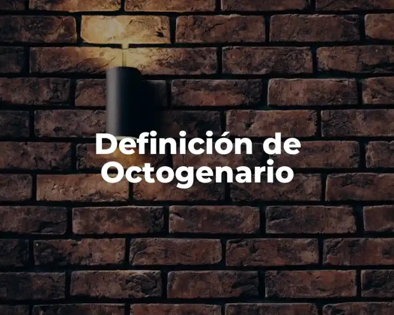 Definición de Octogenario