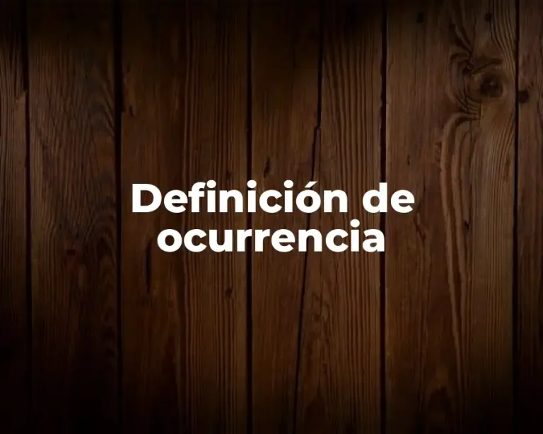 Definición de ocurrencia