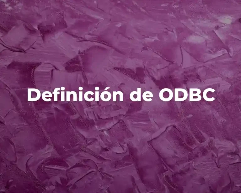 Definición de ODBC