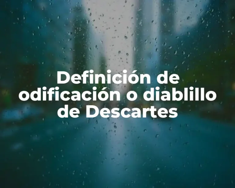 Definición de odificación o diablillo de Descartes