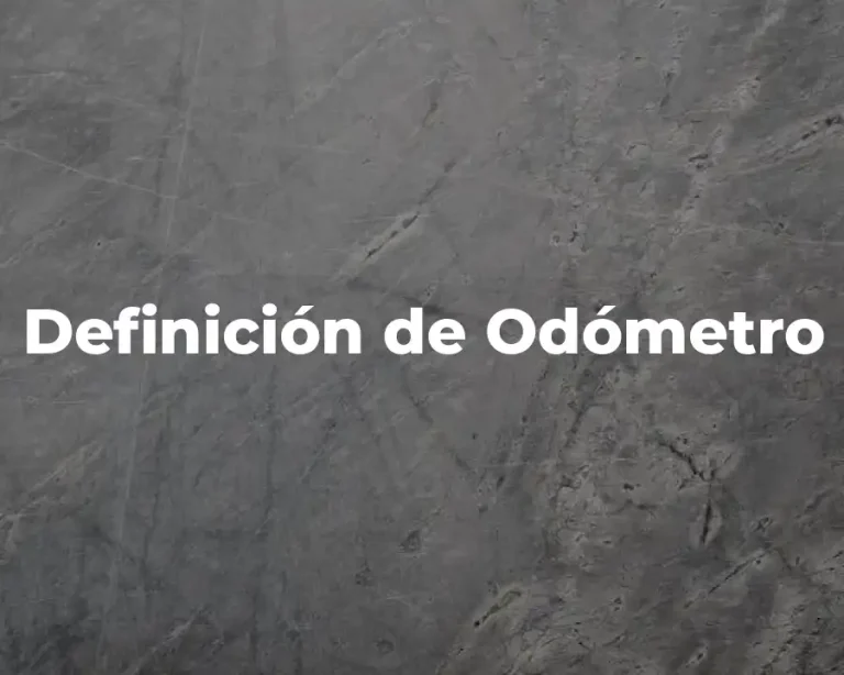 Definición de Odómetro