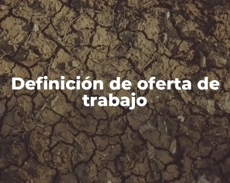 Definición de oferta de trabajo