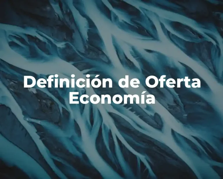 Definición de Oferta Economía