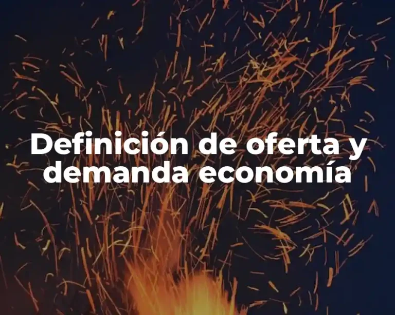 Definición de oferta y demanda economía