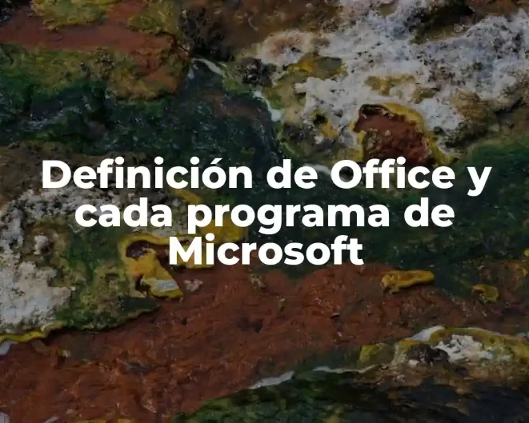 Definición de Office y cada programa de Microsoft