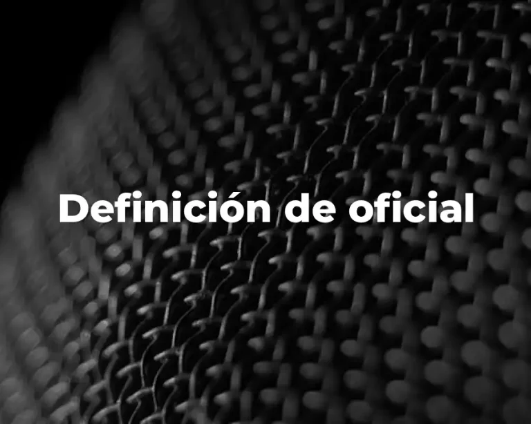 Definición de oficial