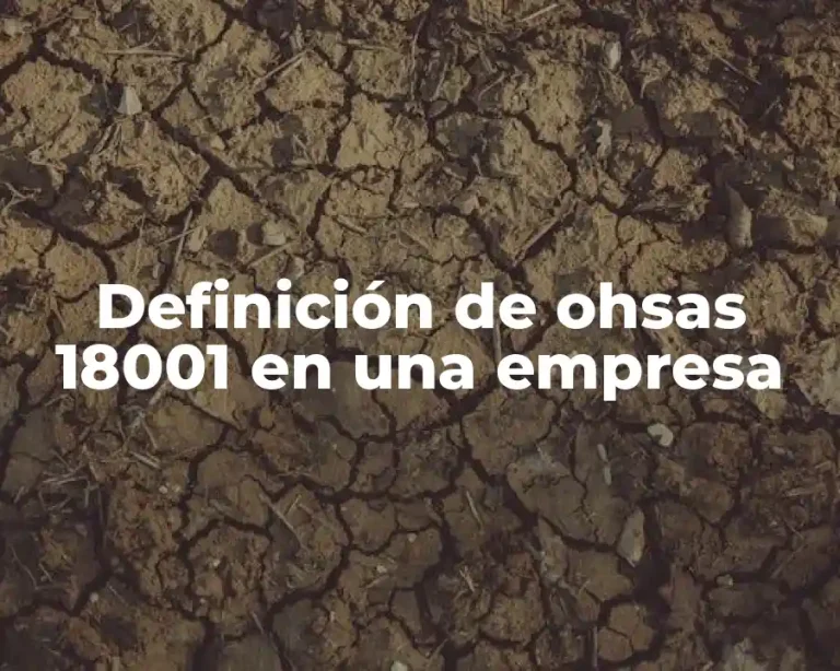 Definición de ohsas 18001 en una empresa