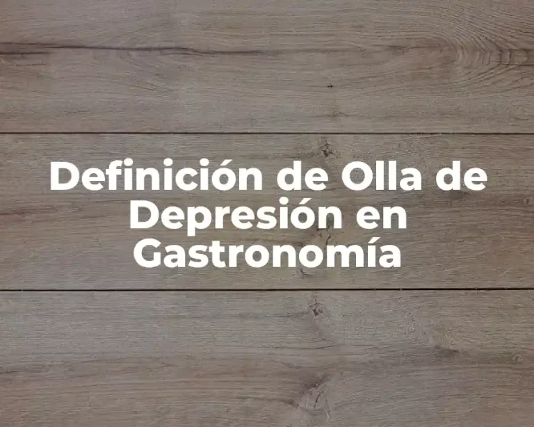 Definición de Olla de Depresión en Gastronomía