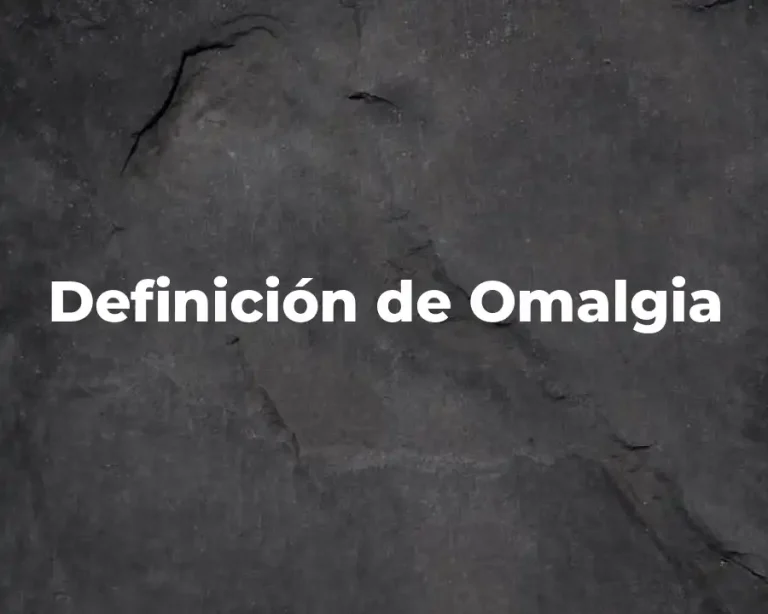 Definición de Omalgia