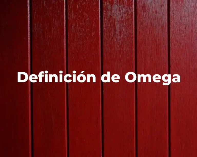 Definición de Omega