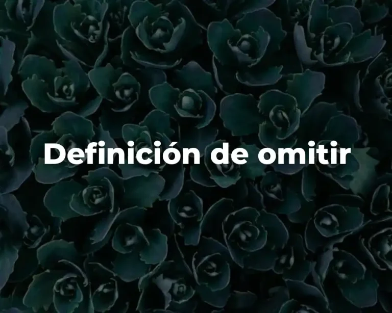 Definición de omitir