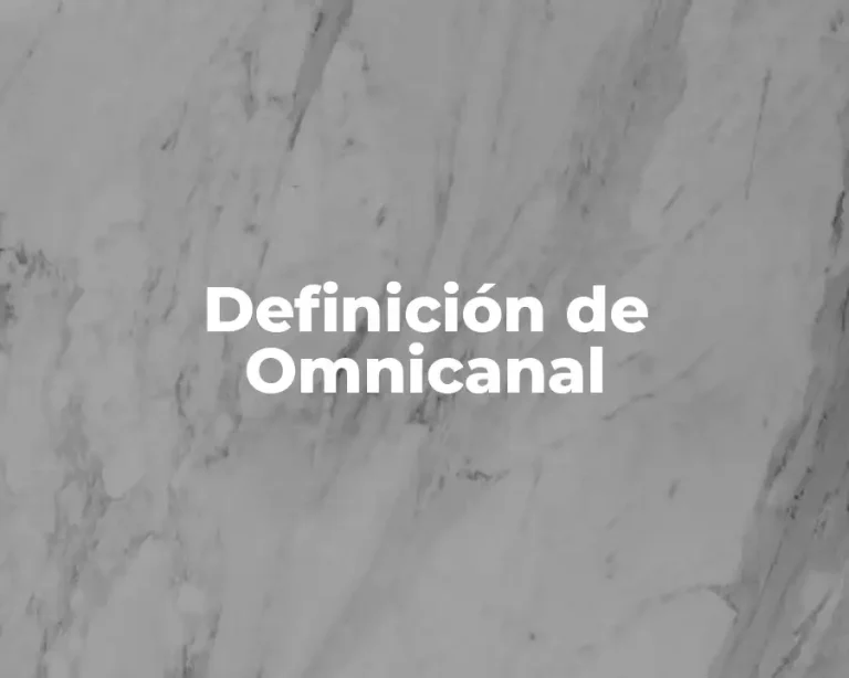 Definición de Omnicanal