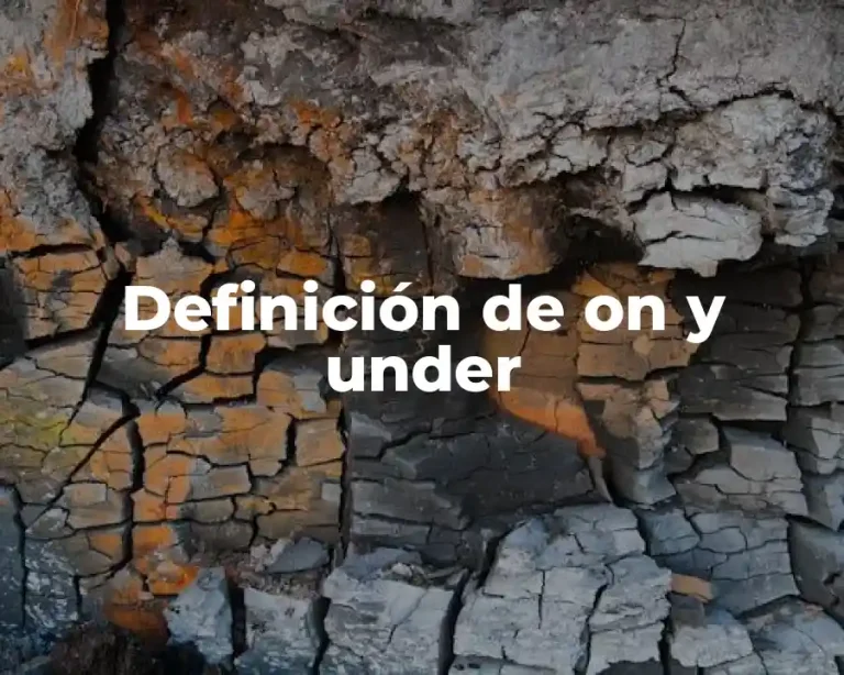 Definición de on y under