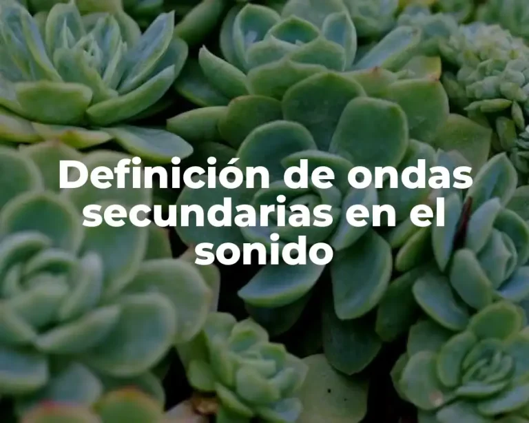 Definición de ondas secundarias en el sonido