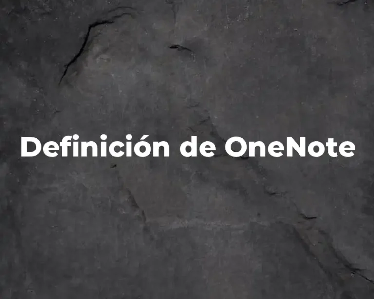 Definición de OneNote