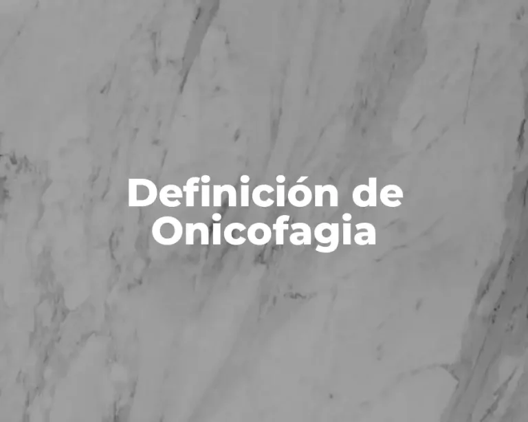 Definición de Onicofagia