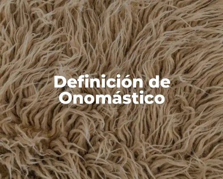 Definición de Onomástico
