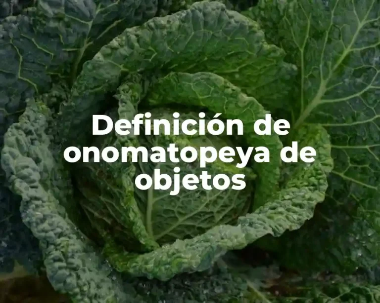 Definición de onomatopeya de objetos