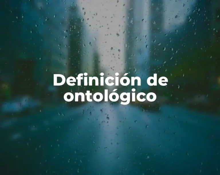 Definición de ontológico
