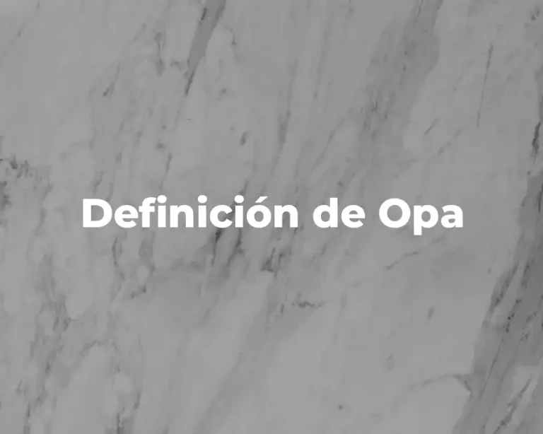 Definición de Opa